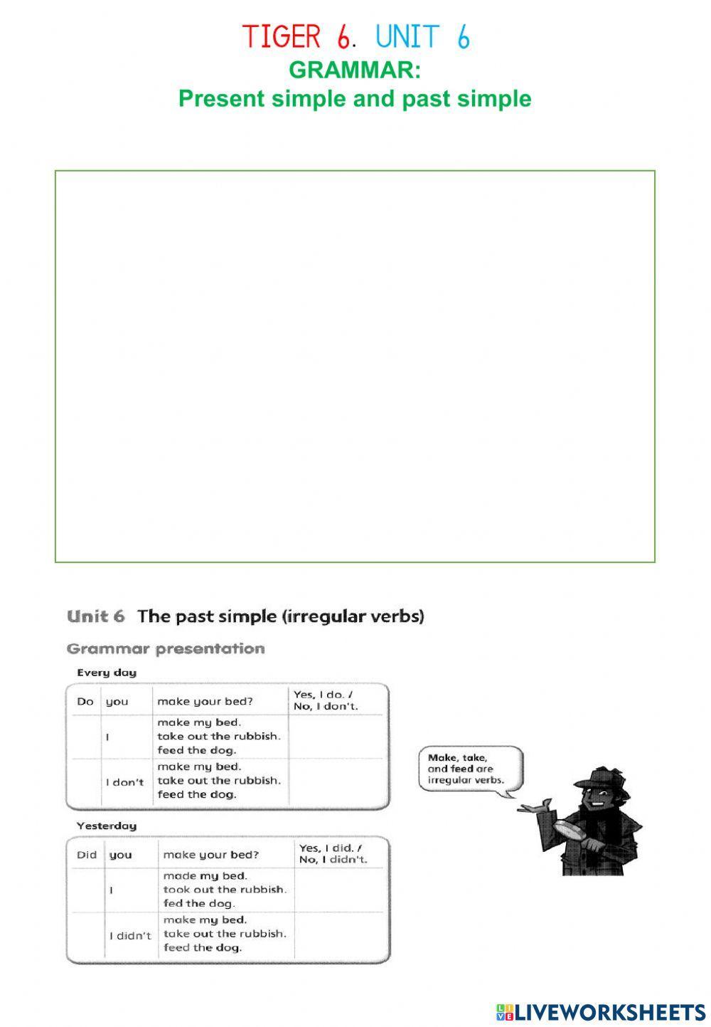 Present simple and past simple