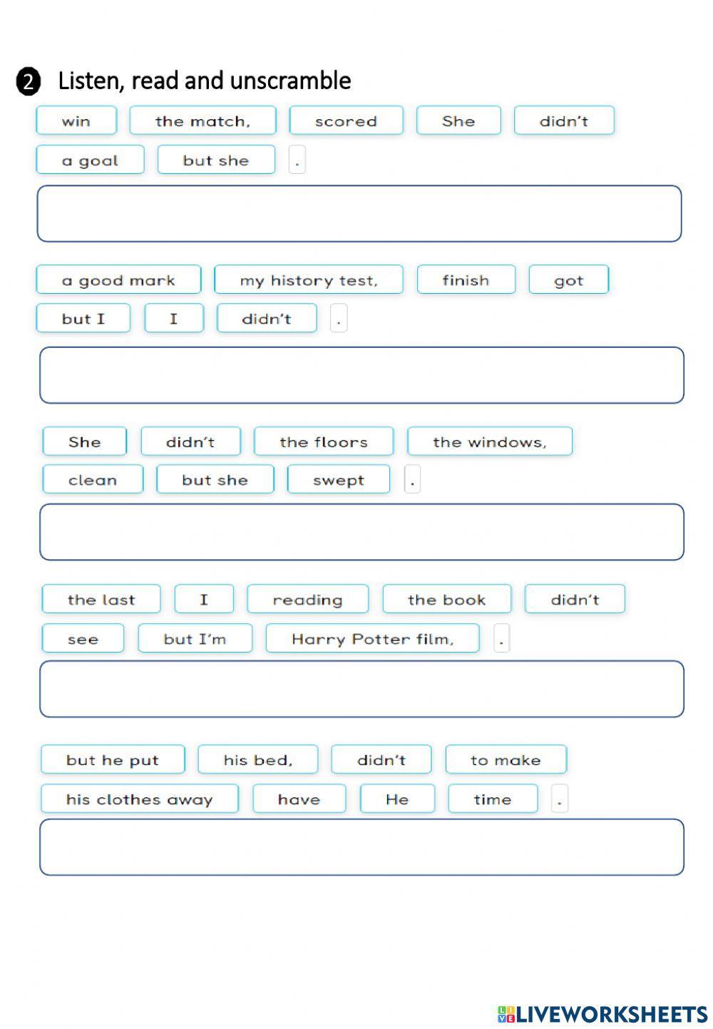 Present simple and past simple