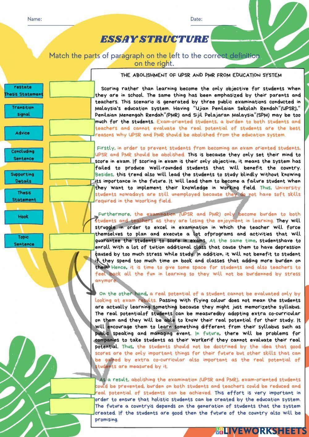 ELC231 - Essay Components