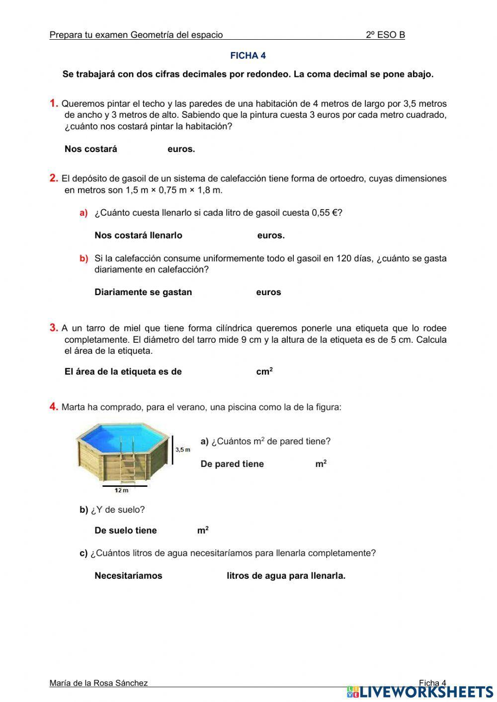Áreas y volúmenes IV Áreas y volúmenes IV