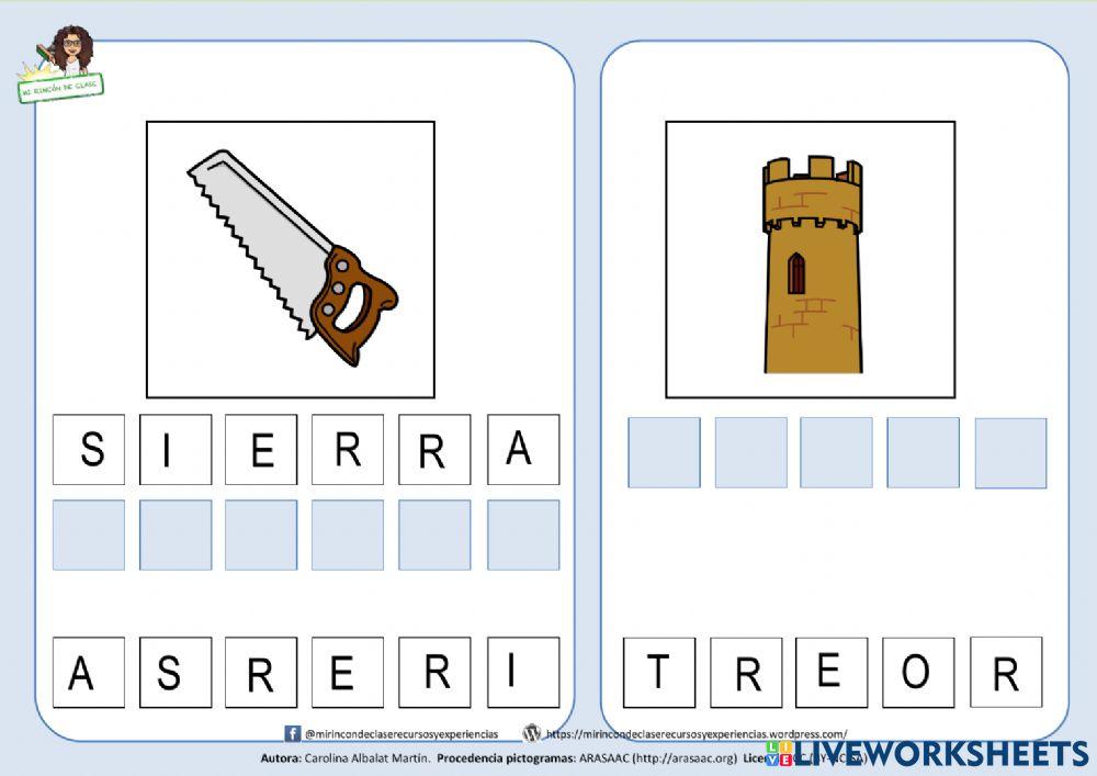 Rr: torre, tierra, sierra