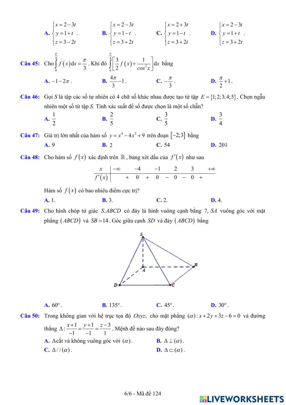 TNTHPT-MĐ-67-Đề ôn tập số 124
