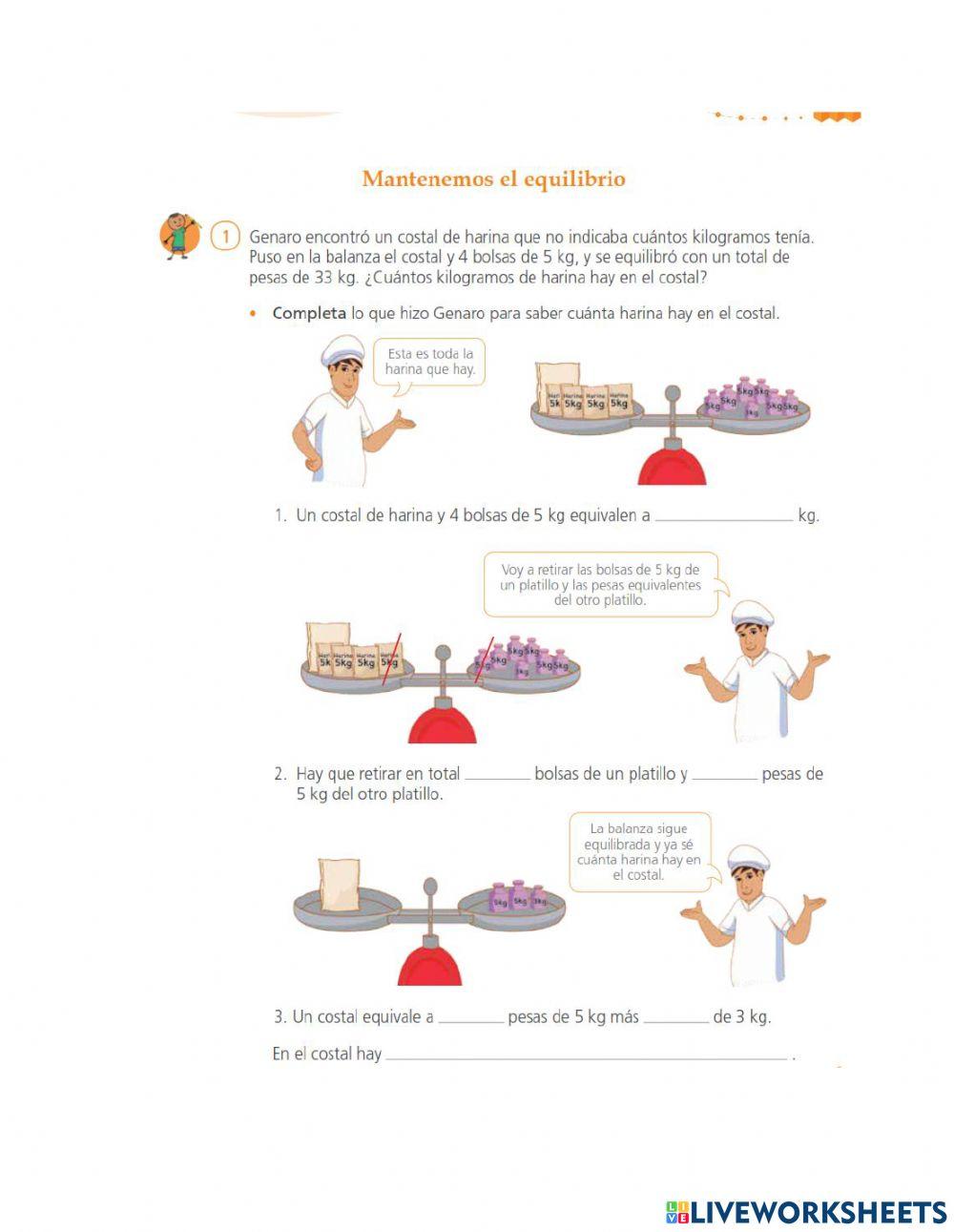 Problemas sencillos de ecuaciones