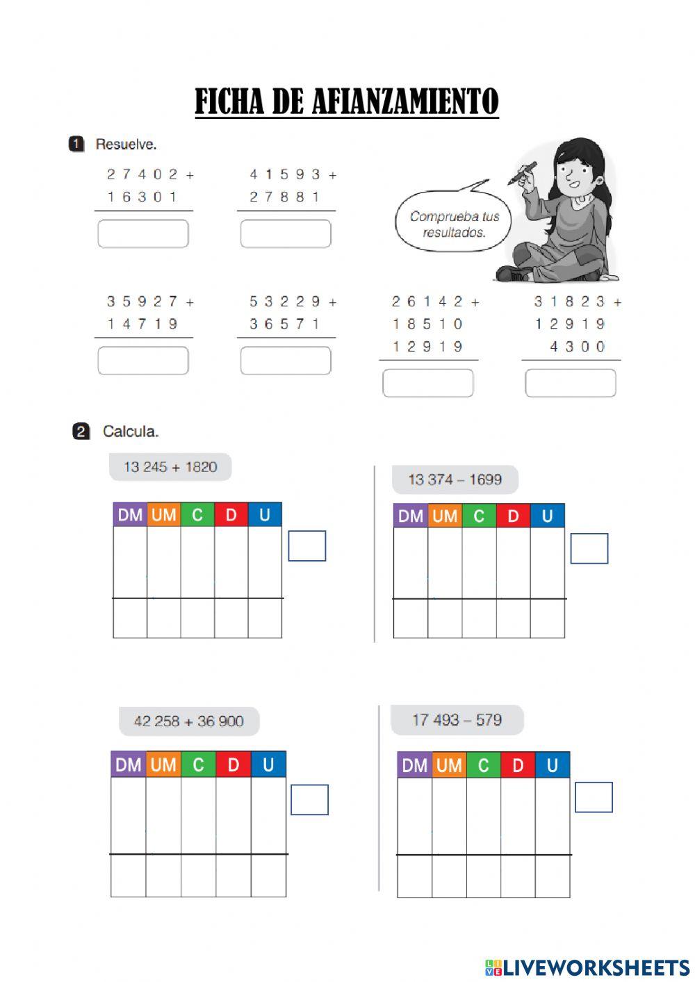 Adición y sustracción