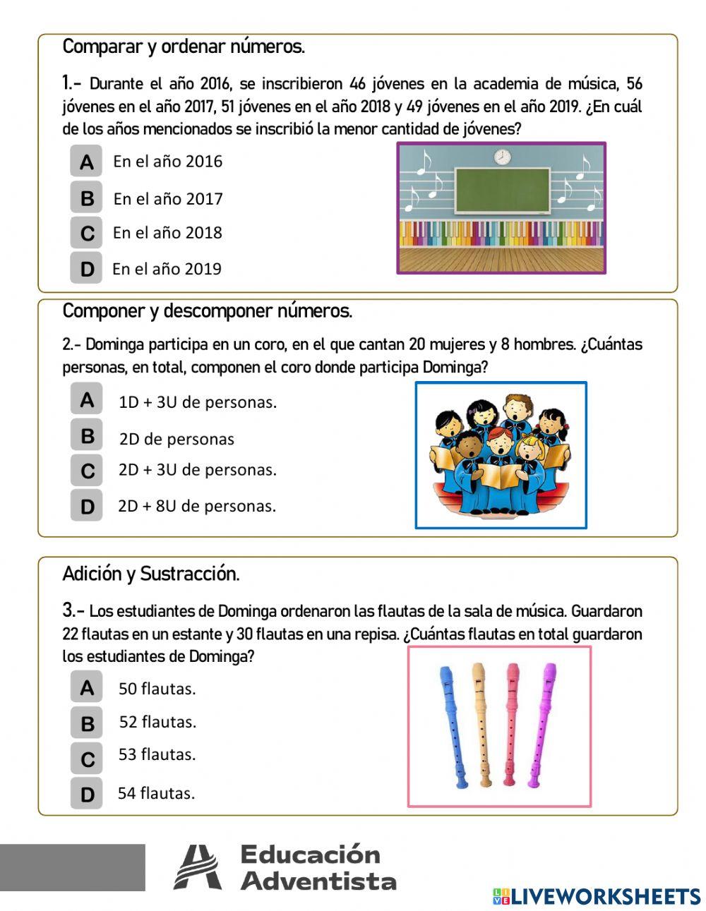 Evaluación Diagnóstica Matemática