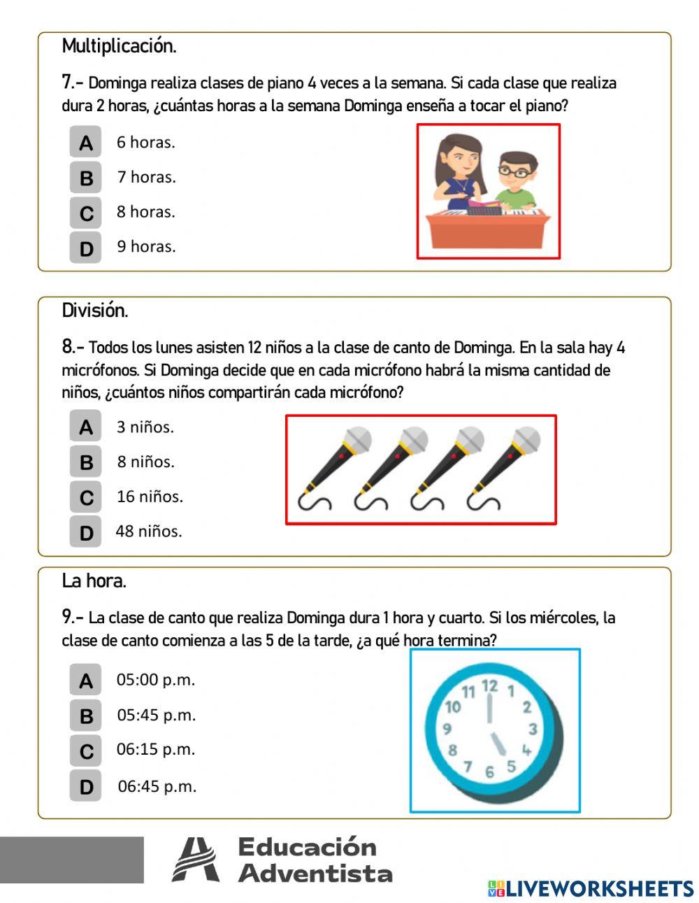 Evaluación Diagnóstica Matemática