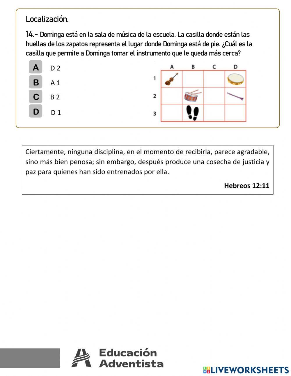 Evaluación Diagnóstica Matemática