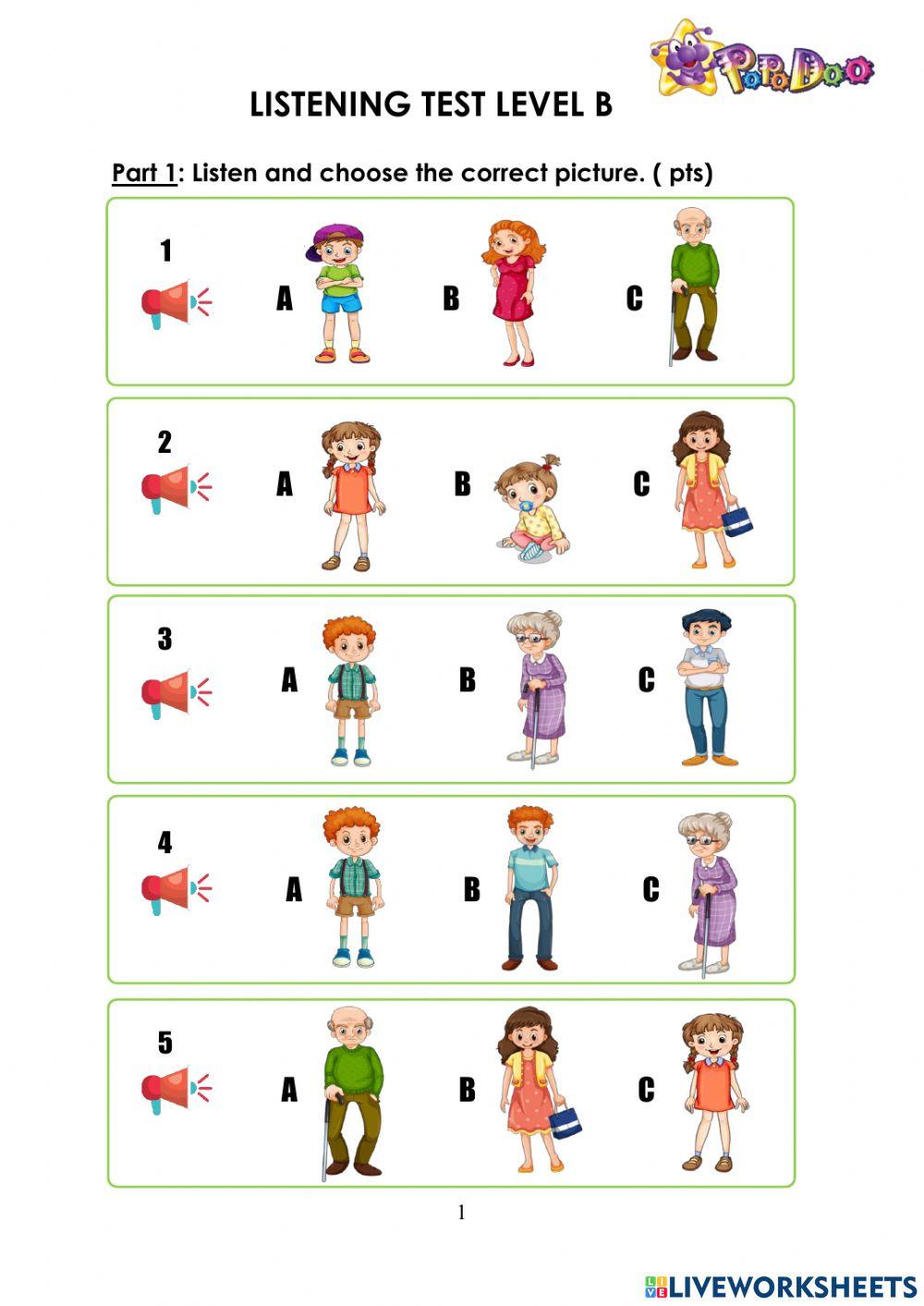Final test listening level b