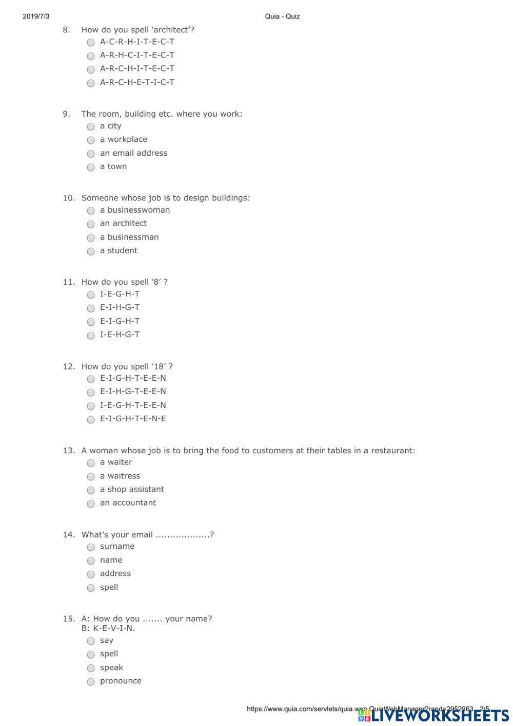 Cuttting Edge Unit 1 Vocabulary Review worksheet | Live Worksheets