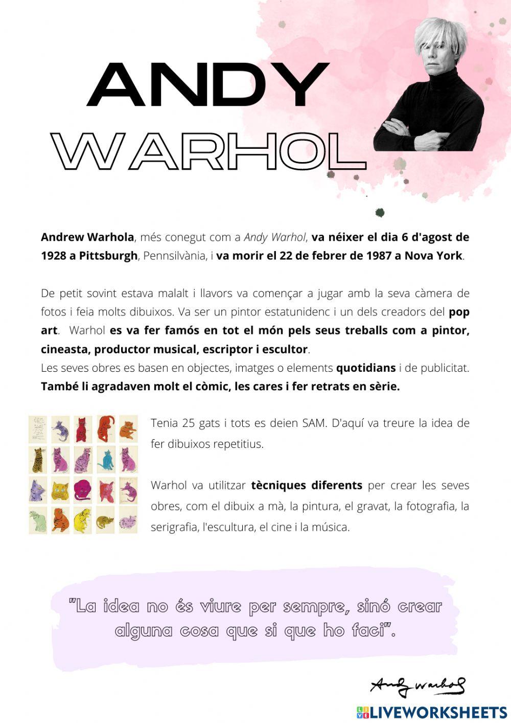 Andy Warhol Biografia