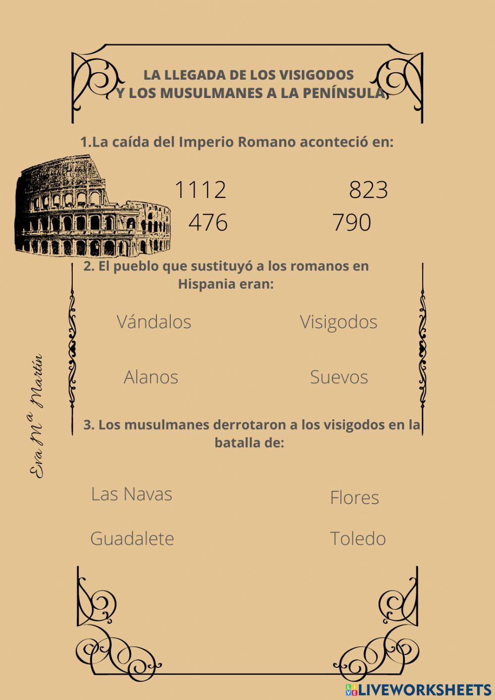 Visigodos y musulmanes en Hispania