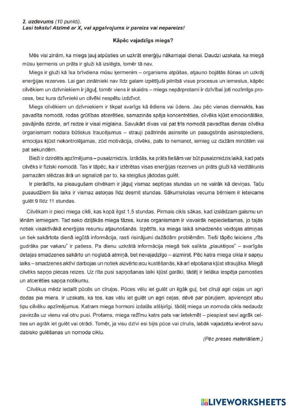 2018.gada eks. Lasīšana 9.kl. LAT2