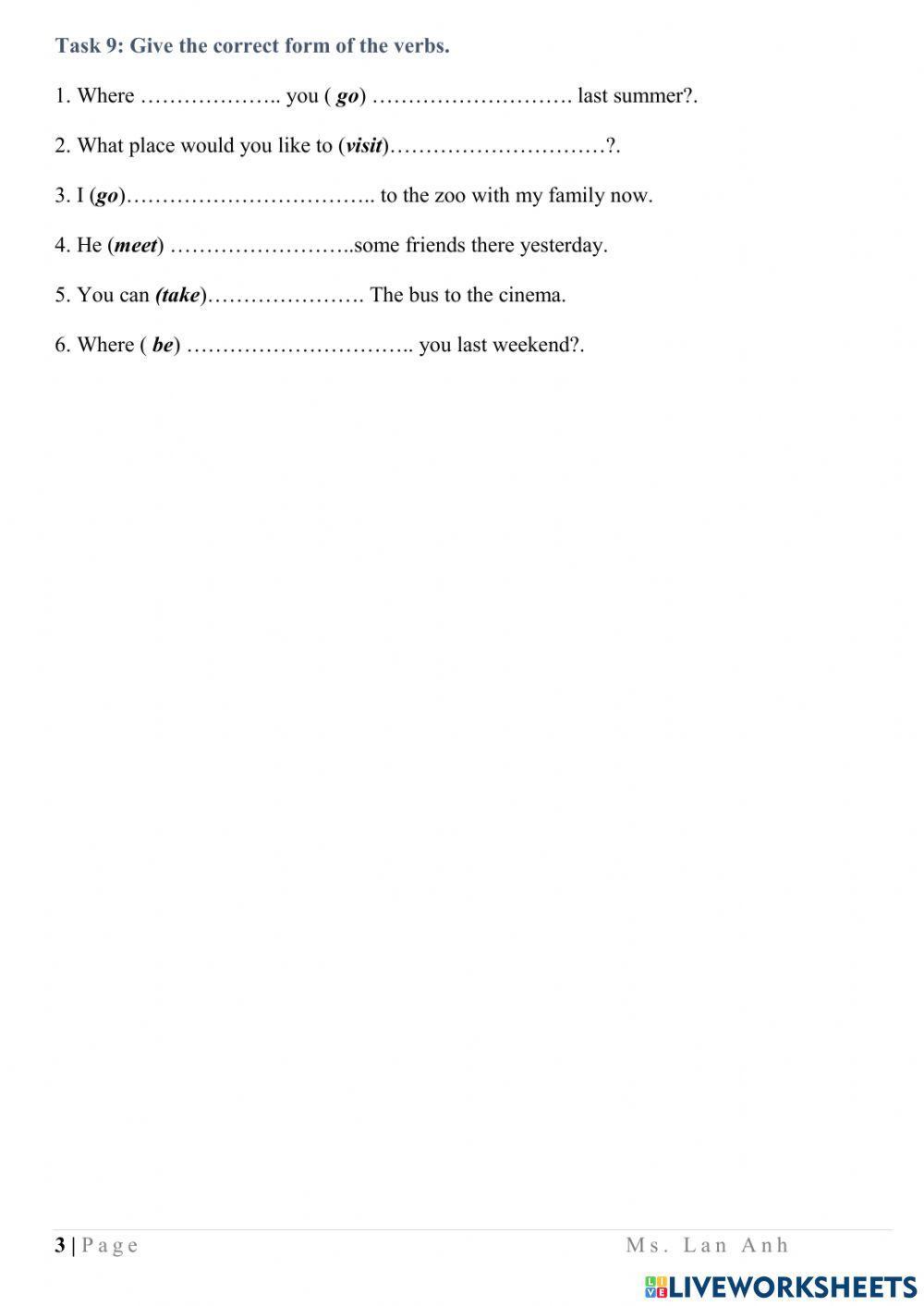 Unit 19: Which place would you like to visit?