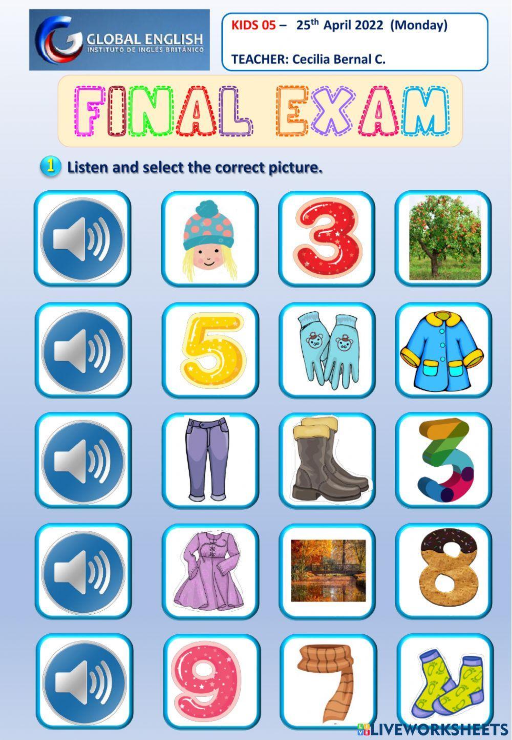 Kids 05 - final exam