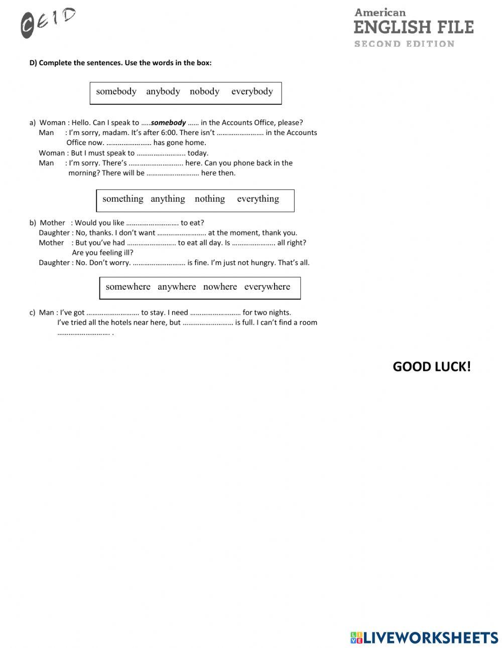 Quiz ii - ninth cycle