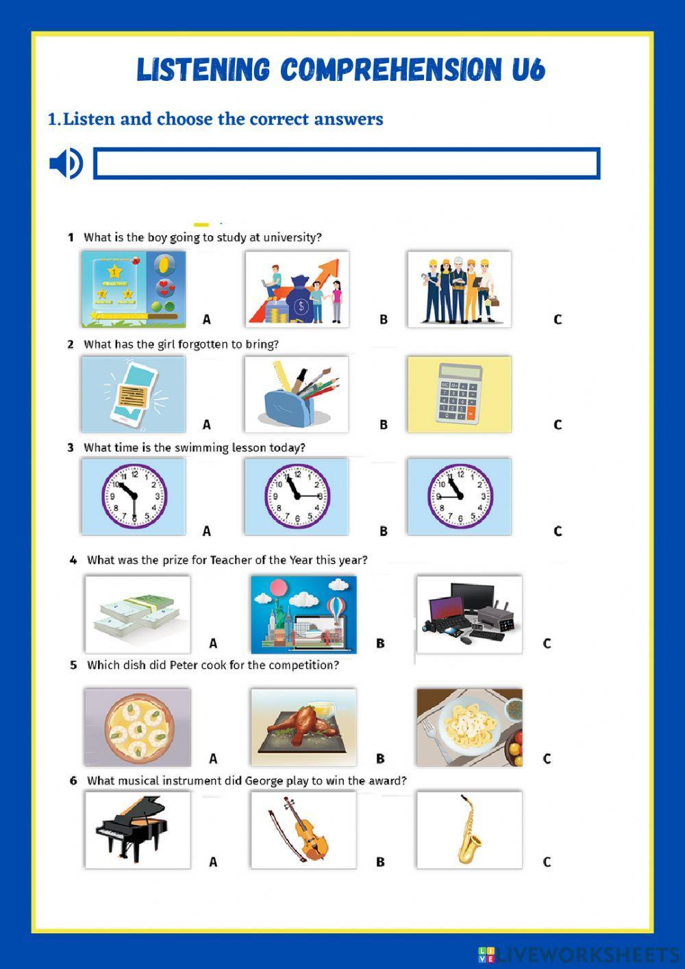 Ultimate B1 U 6 listening and vocabulary