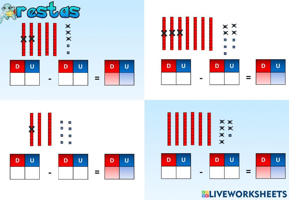 Restas en horizontal