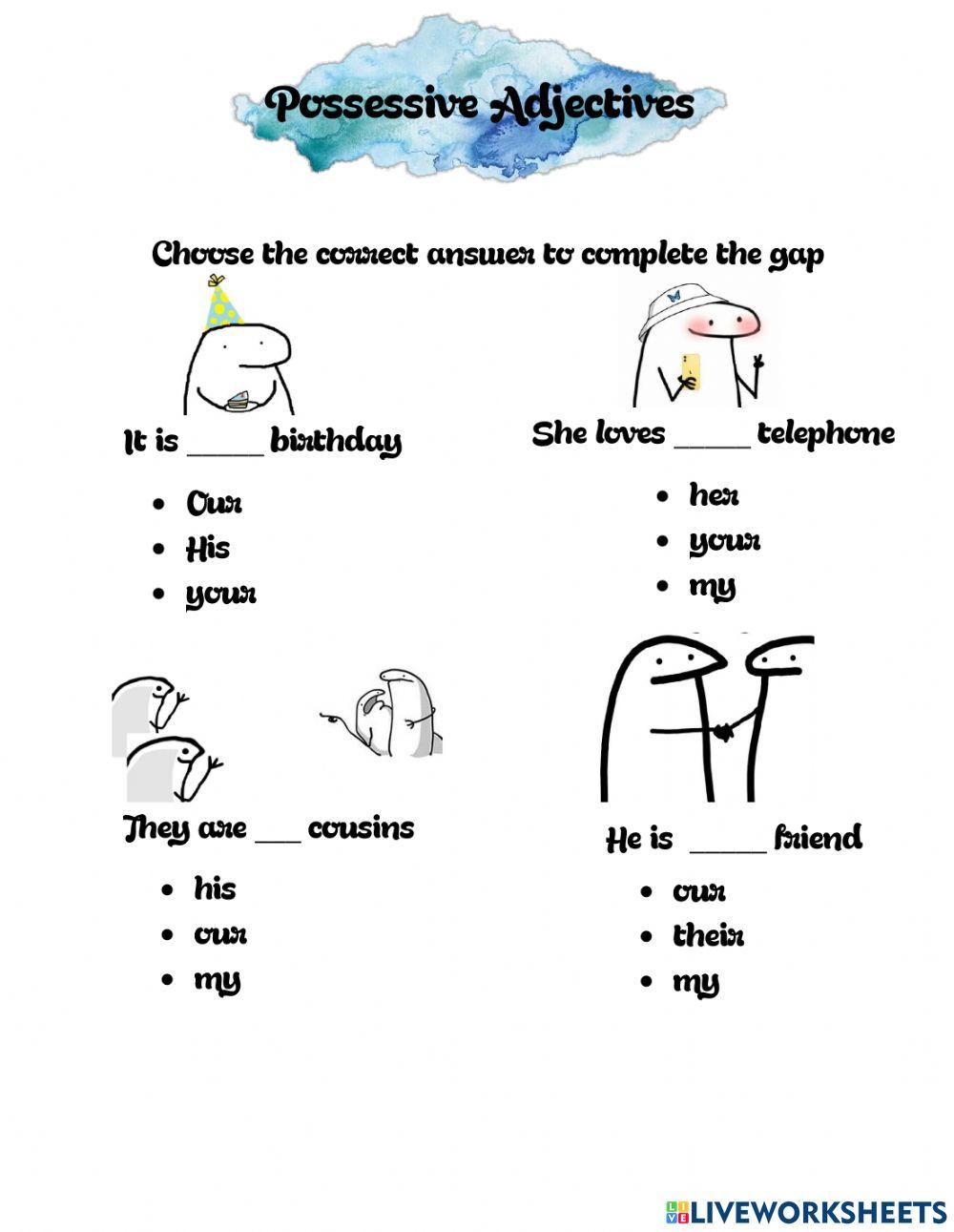 Possesive adjectives