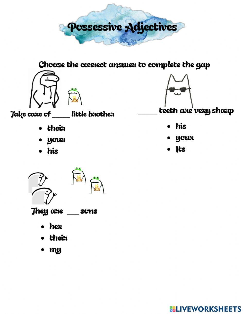 Possesive adjectives