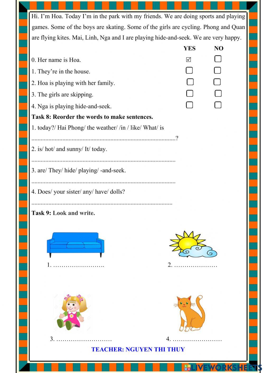 PBT Đề 12 (Lớp 3) Mrs.Thuy