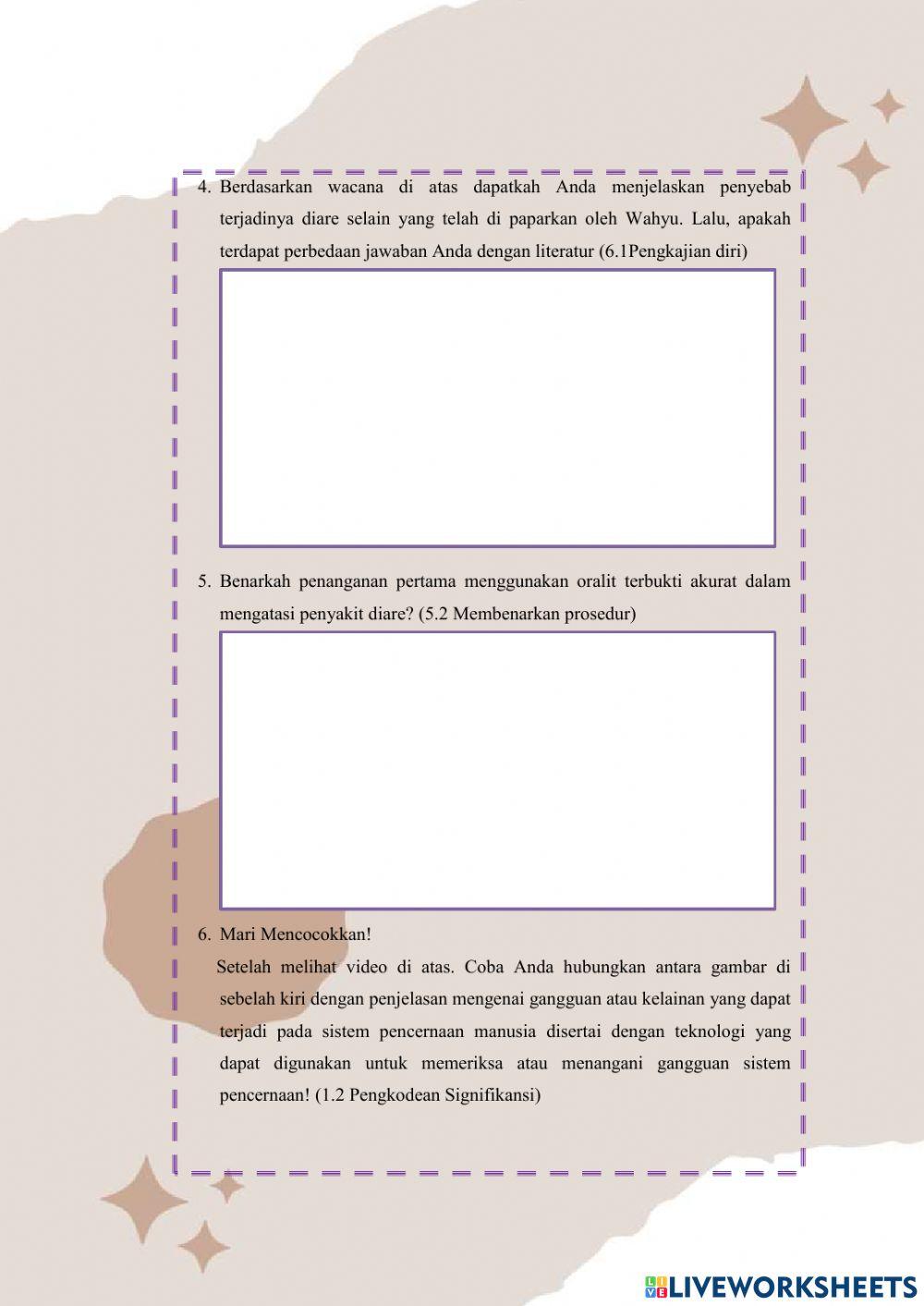 E-LKPD3 Gangguan dan Teknologi Sistem Pencernaan Manusia