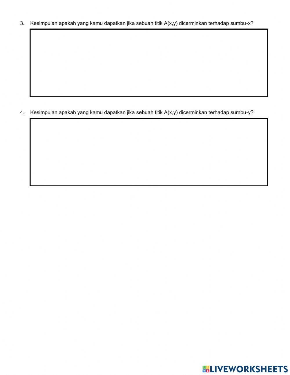 Pencerminan Titik Terhadap sb-x dan sb-y