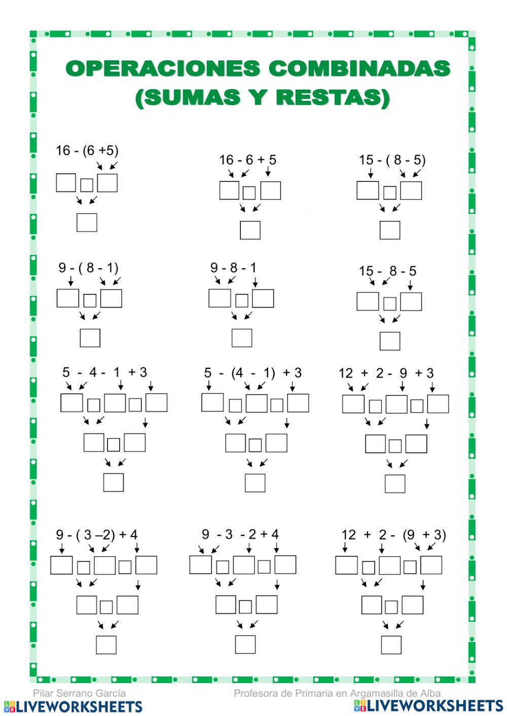 Operaciones combinadas