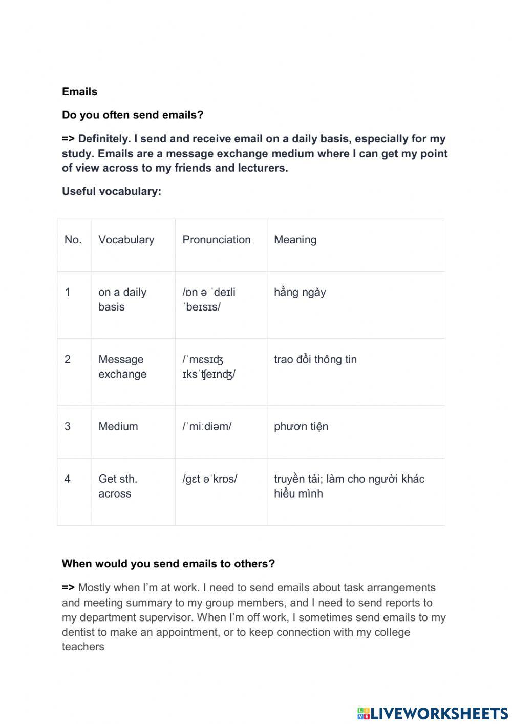ST 1- BT BS: thứ 5 speaking sample - mocktest 1-