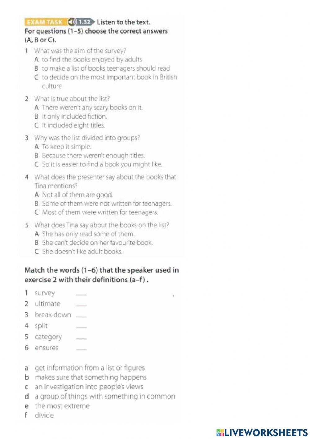 Oxford Exam Trainer B1 p 92 listening