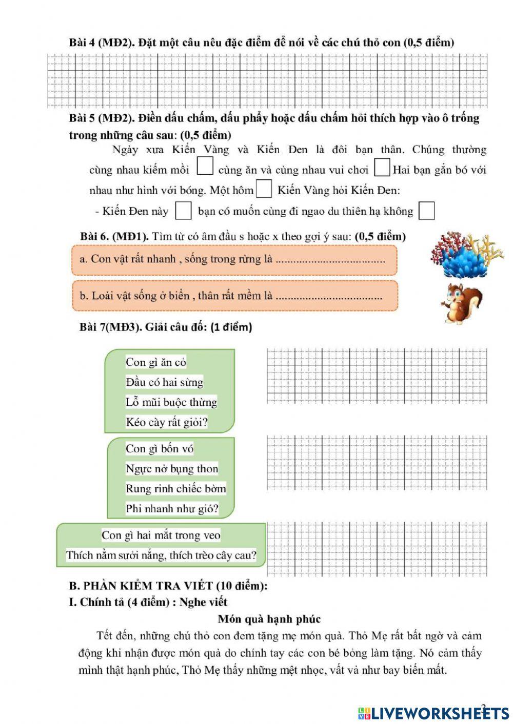 Đề ôn HKII TV- số 2