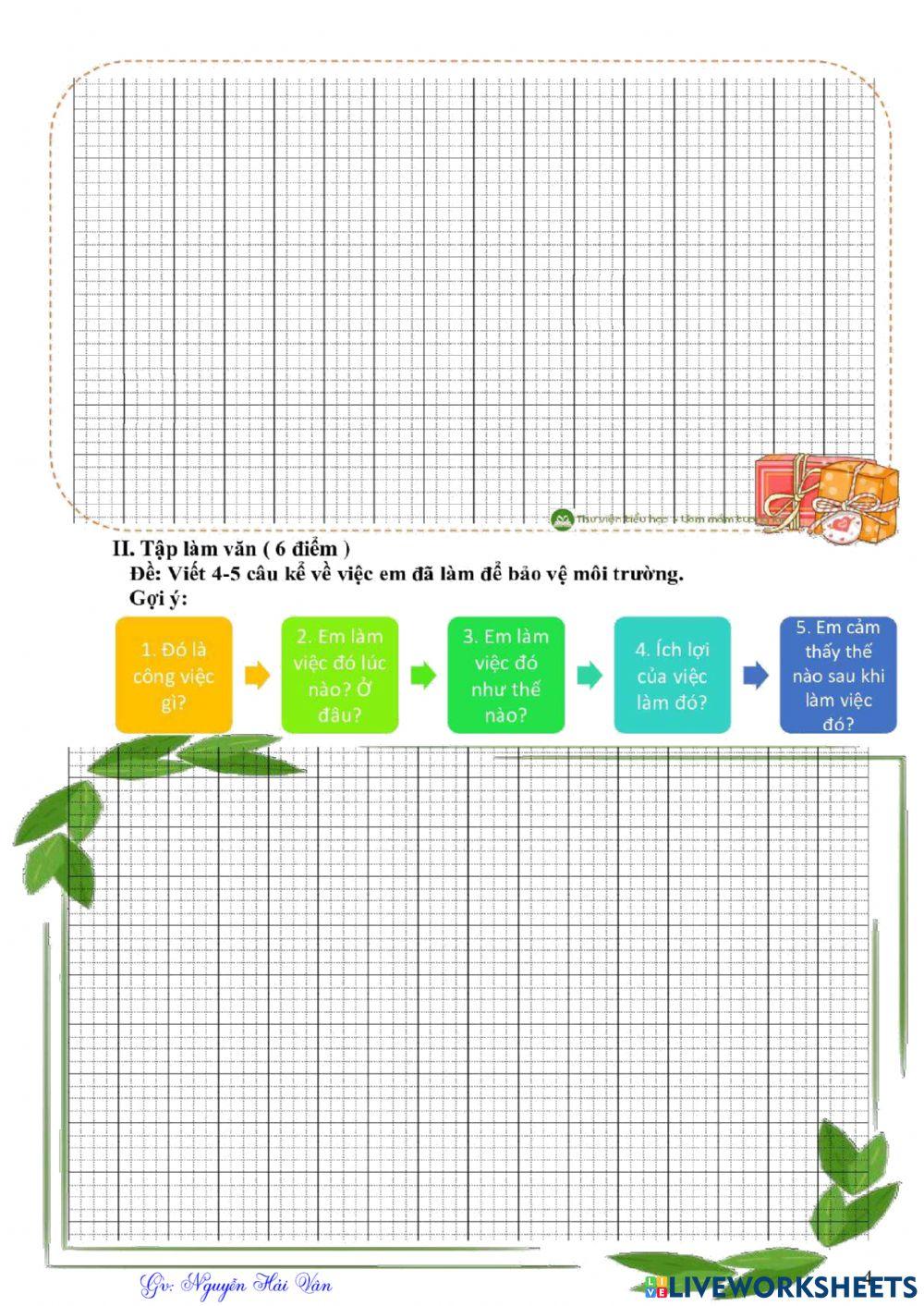 Đề ôn HKII TV- số 2