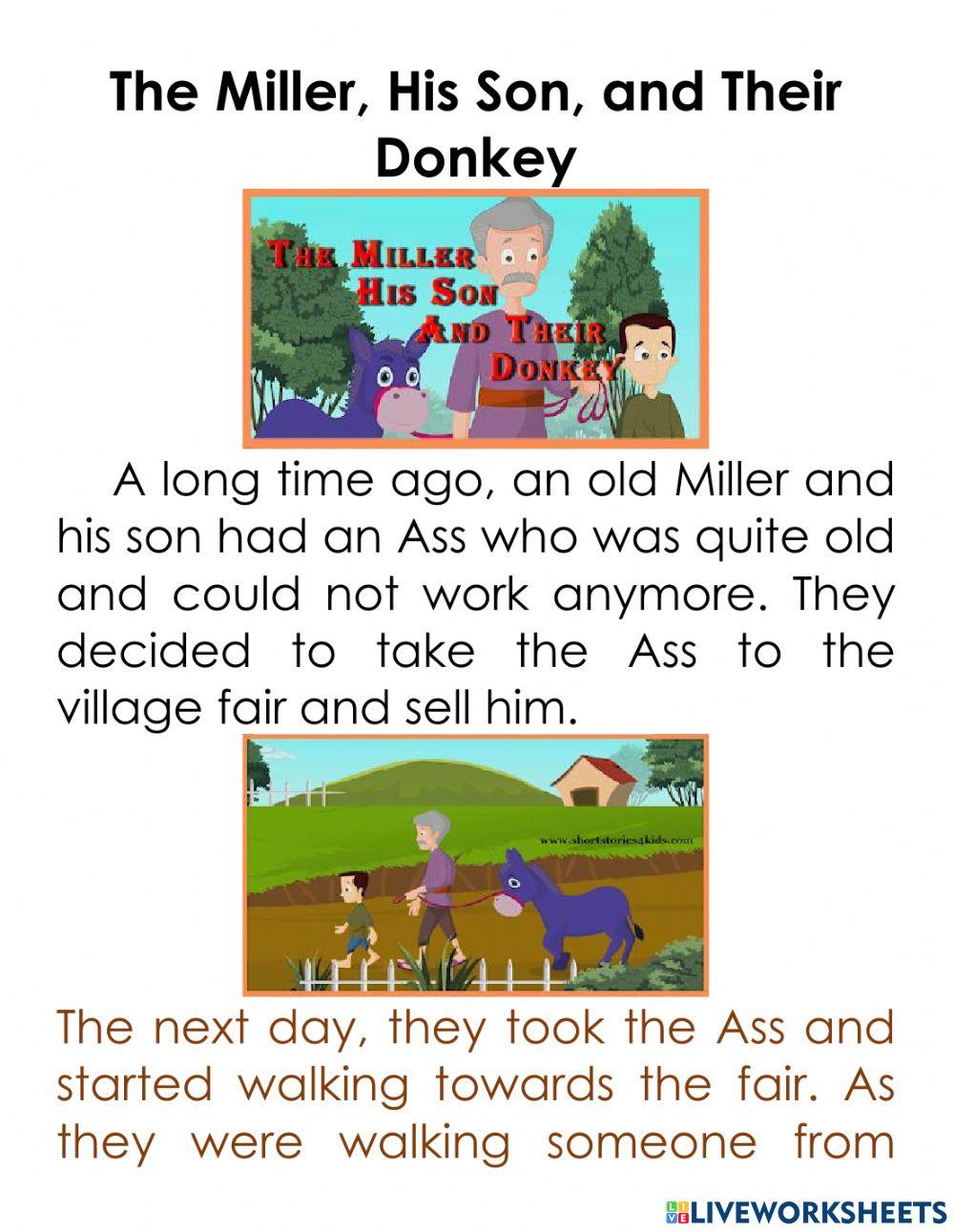 the-miller-his-son-and-their-donkey-worksheet-live-worksheets
