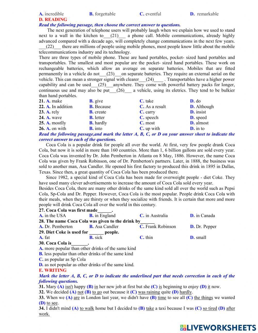 Ôn thi vào 10 đề 29 - 40tn