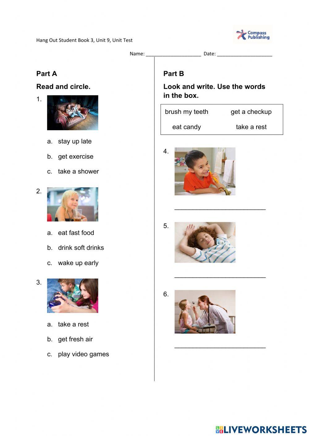 Hang Out 3-Unit Test 9