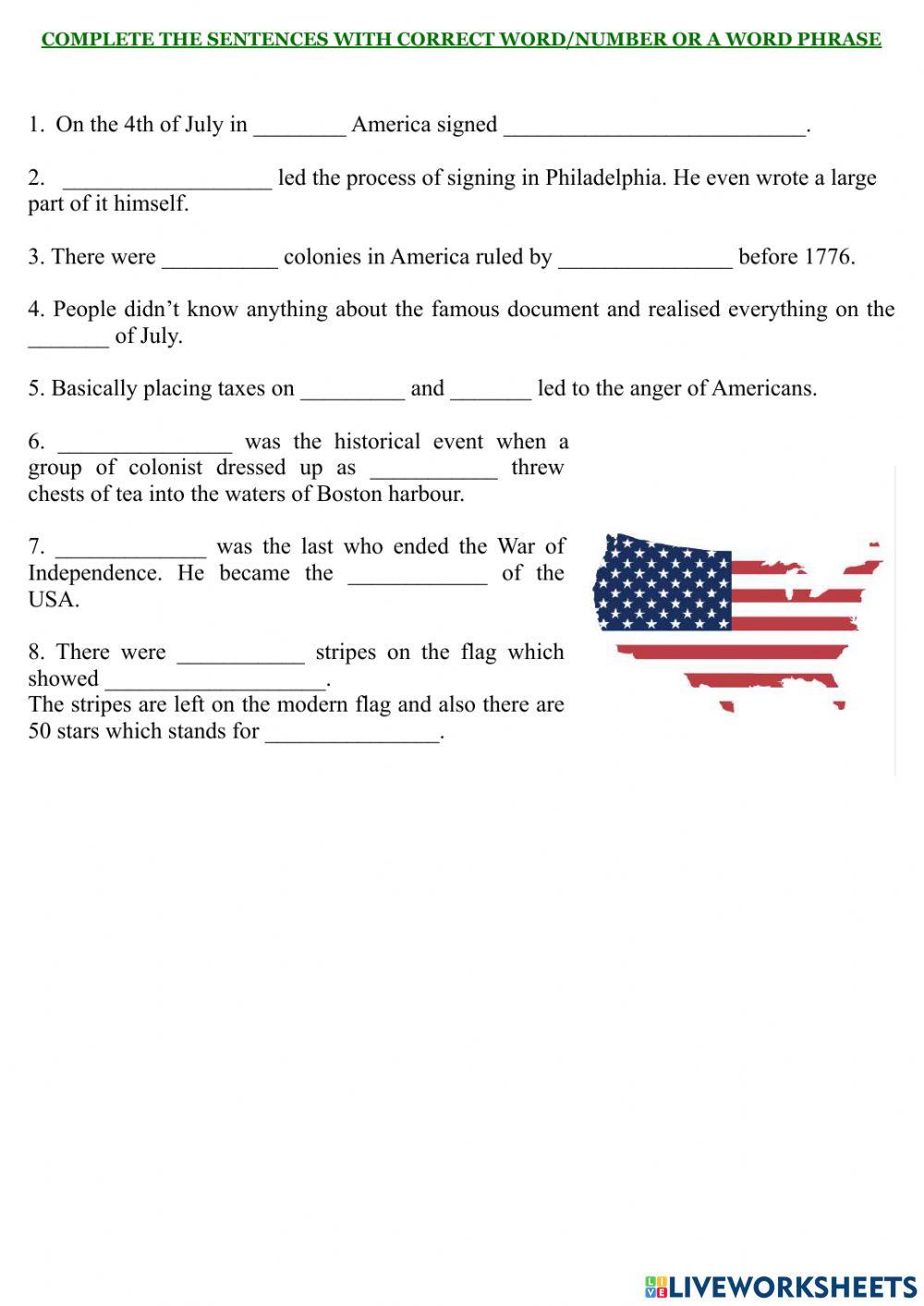 Independence day in America