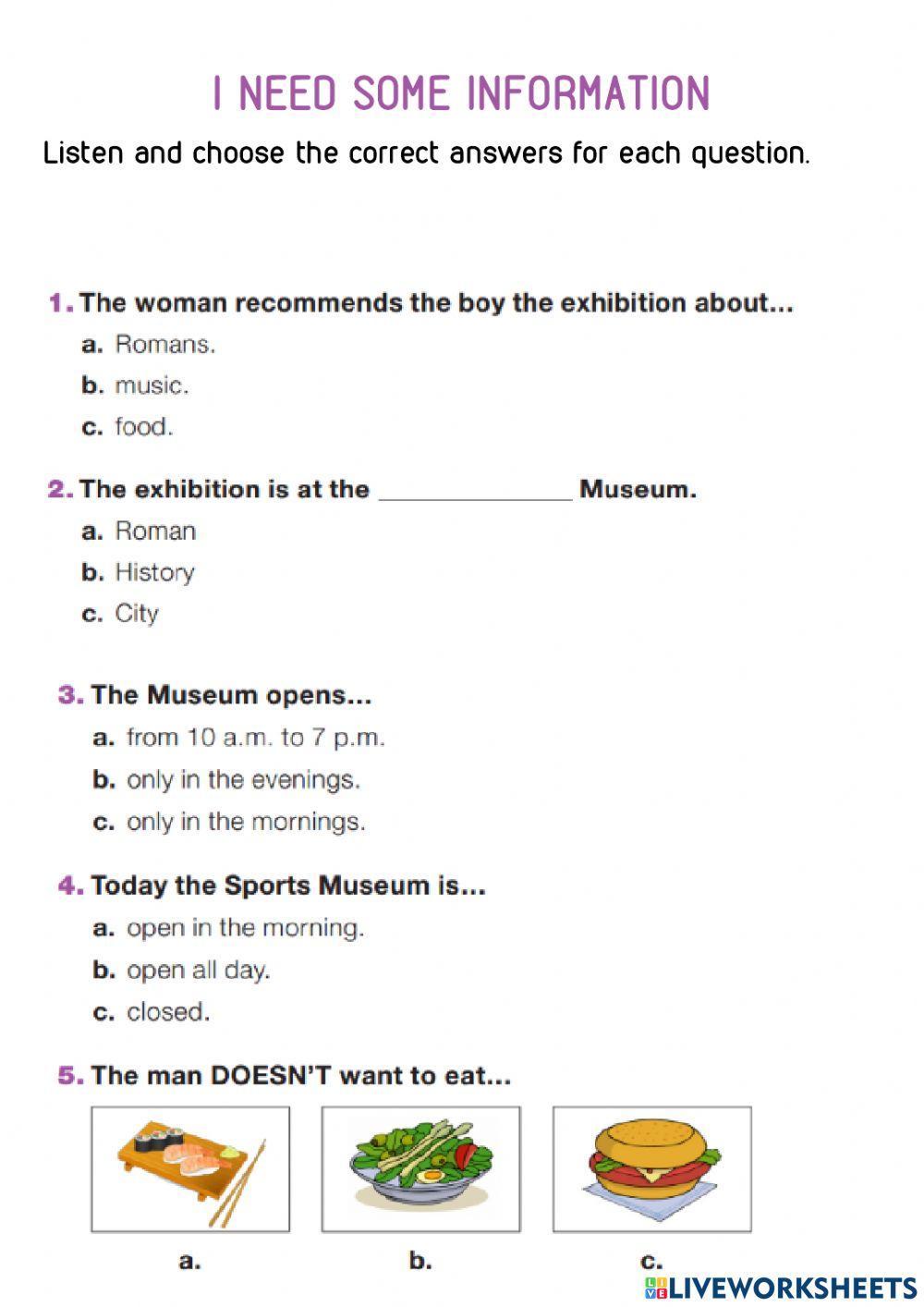 I need information - A phone call