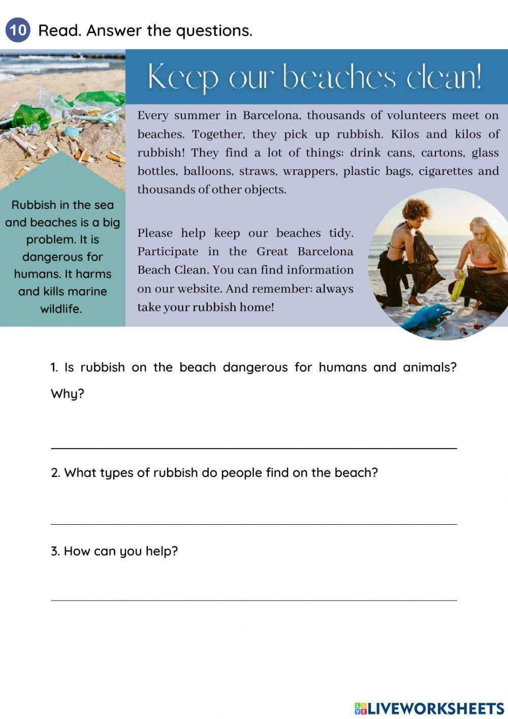 Unit 5 -Recycling- test Heroes 3