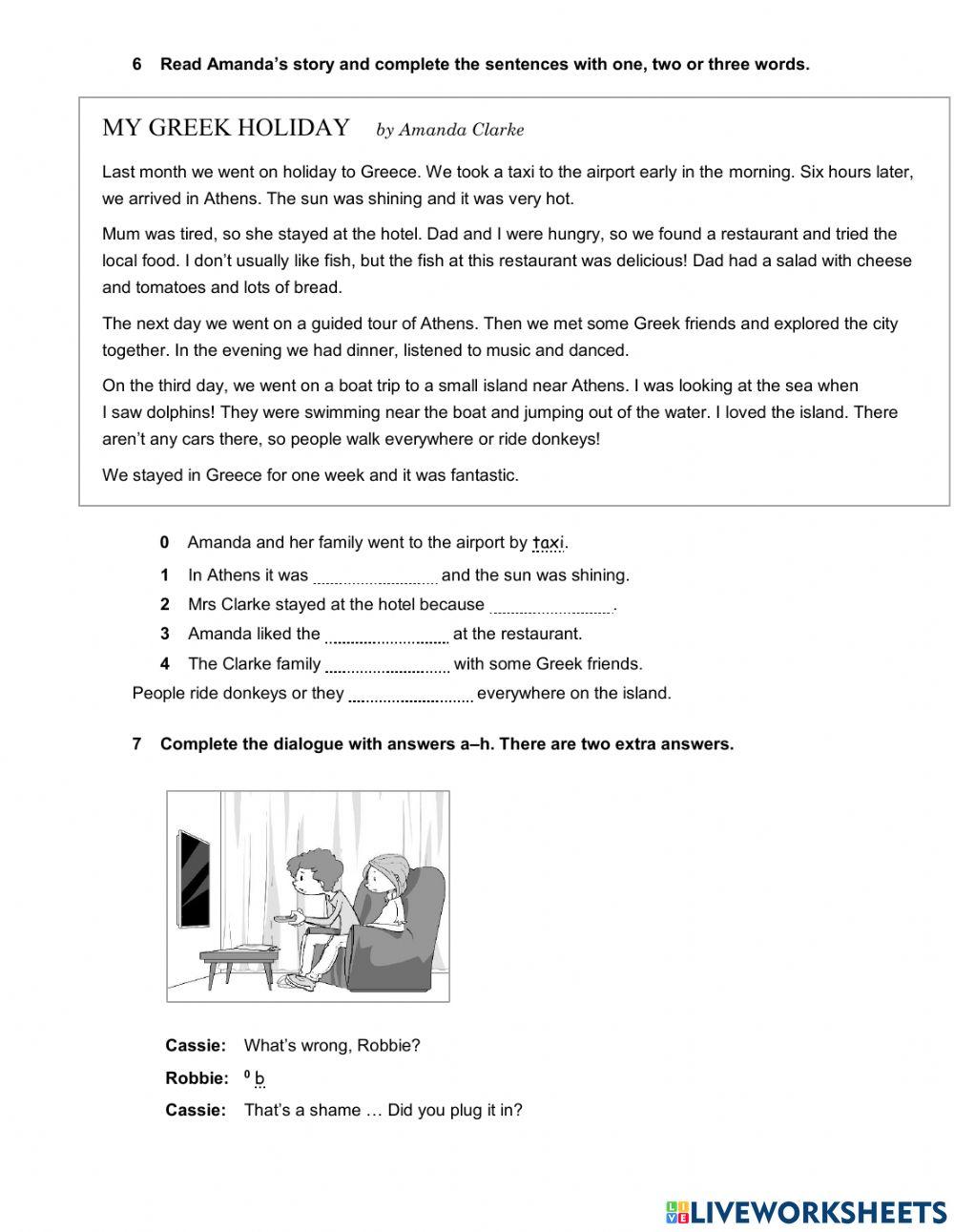 GG 3. Unit 4 Language test