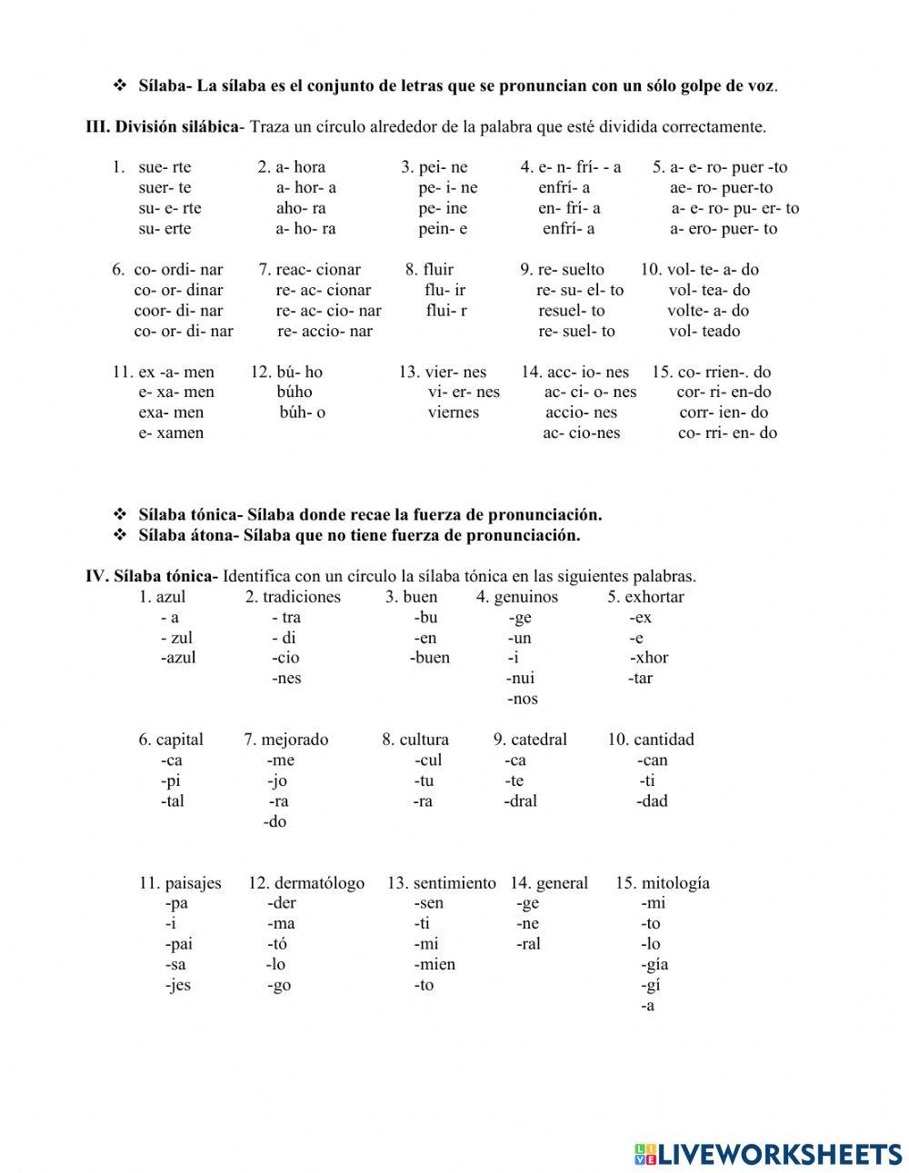 Acentuación-hiatos , diptongos y divisió