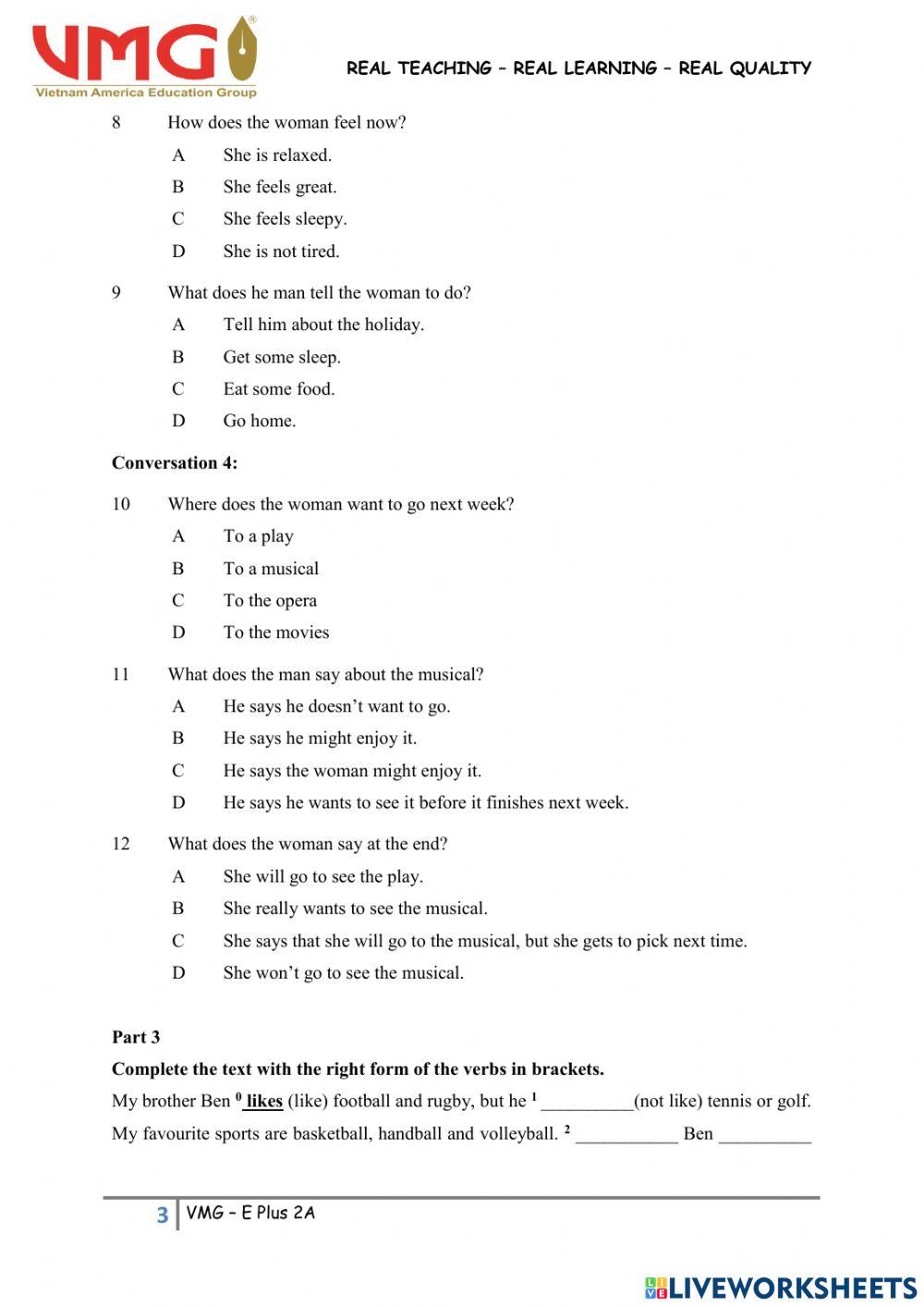 Online practice 1 - 2a