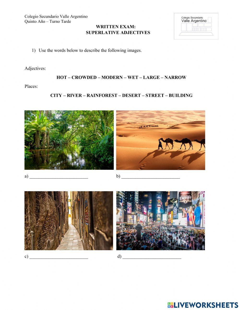 Superlative Adjectives