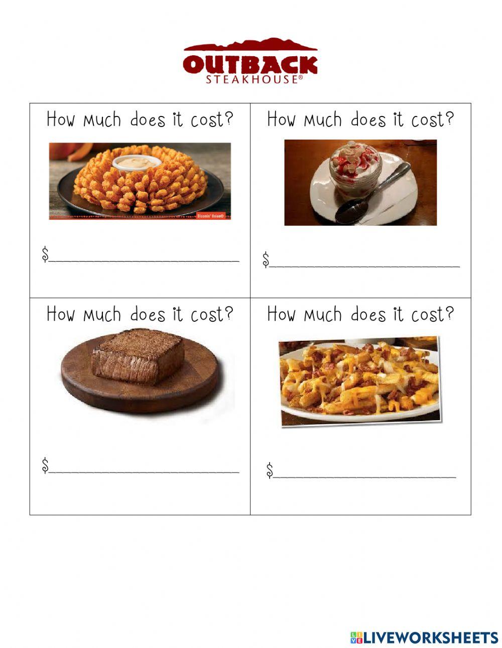 Outback menu math