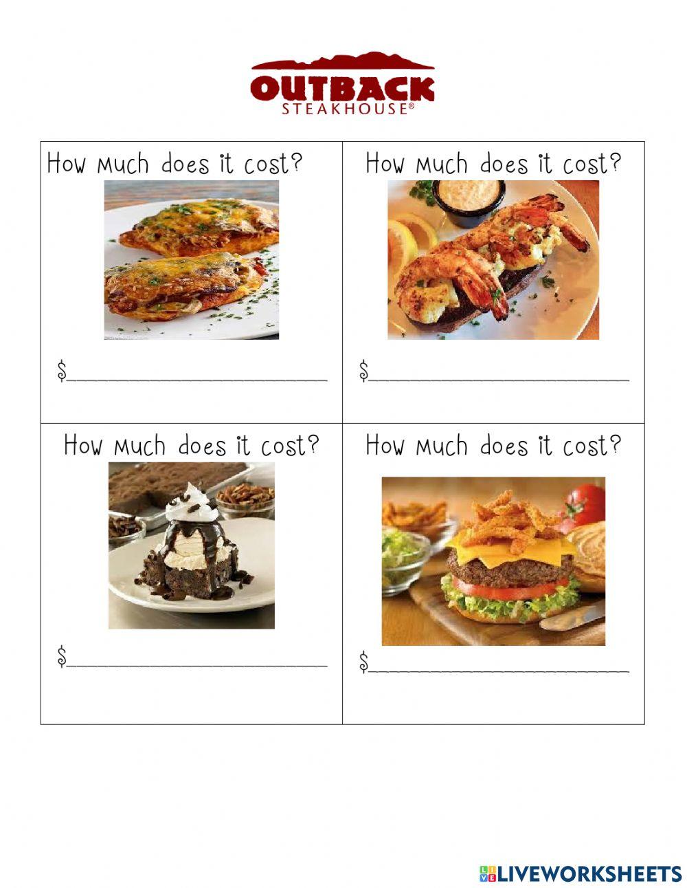 Outback menu math