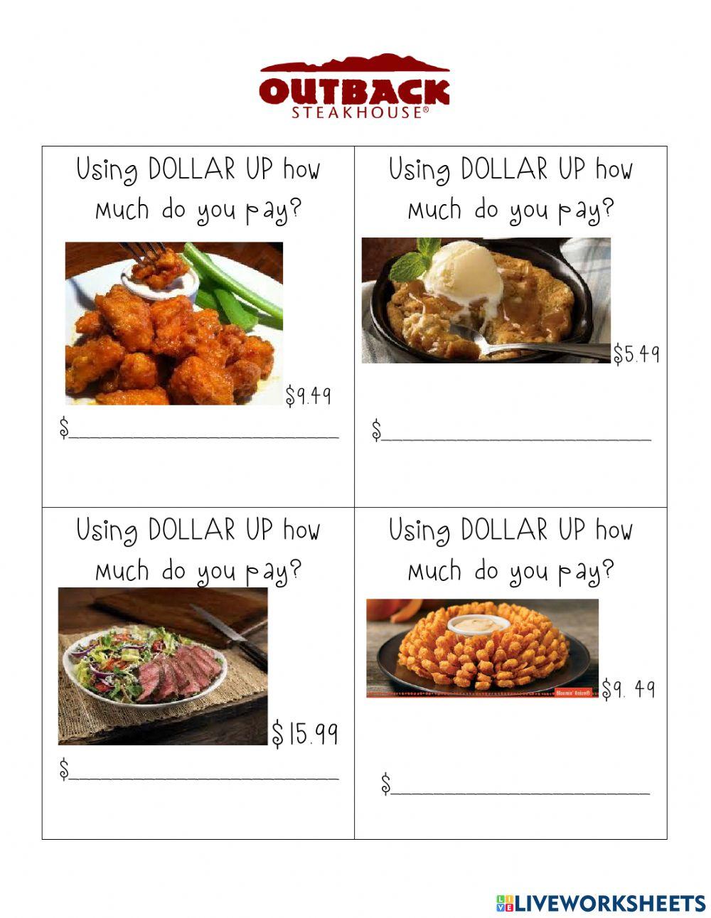 Outback menu math