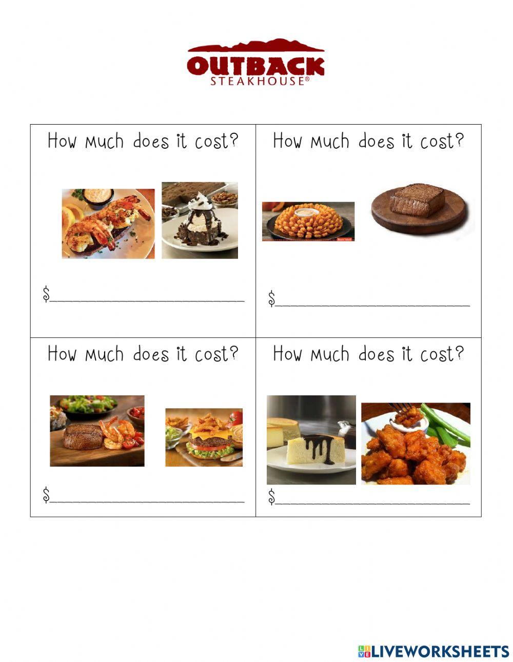 Outback menu math