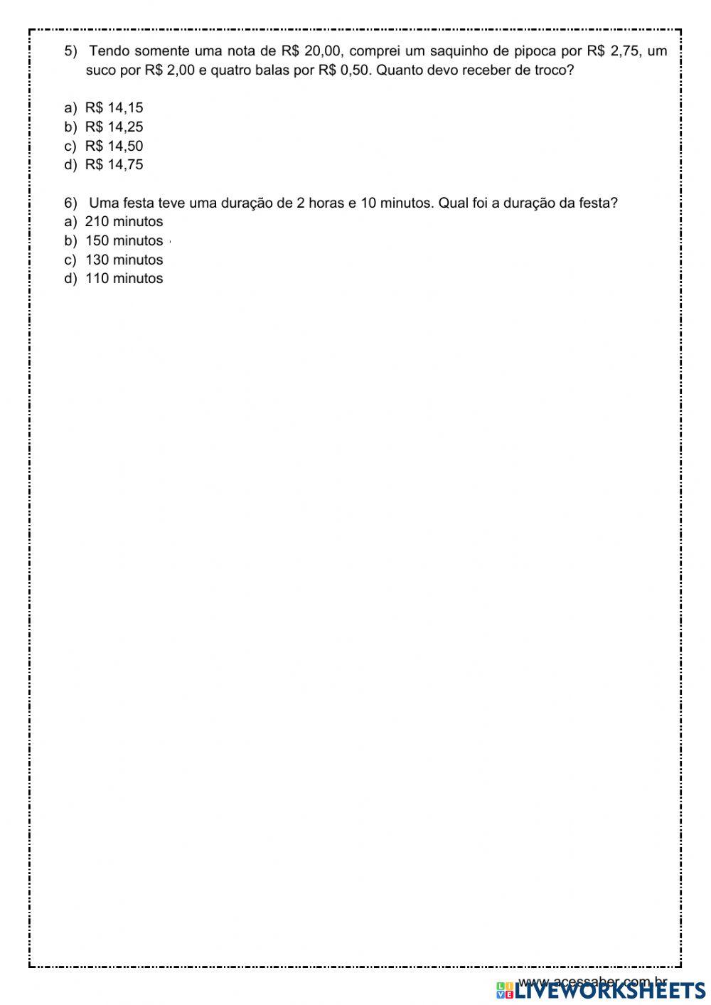 Problemas de matemática