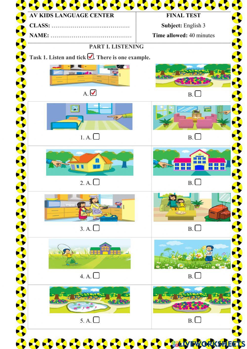 PBT Đề 15 (Lớp 3) Mrs.Thuy