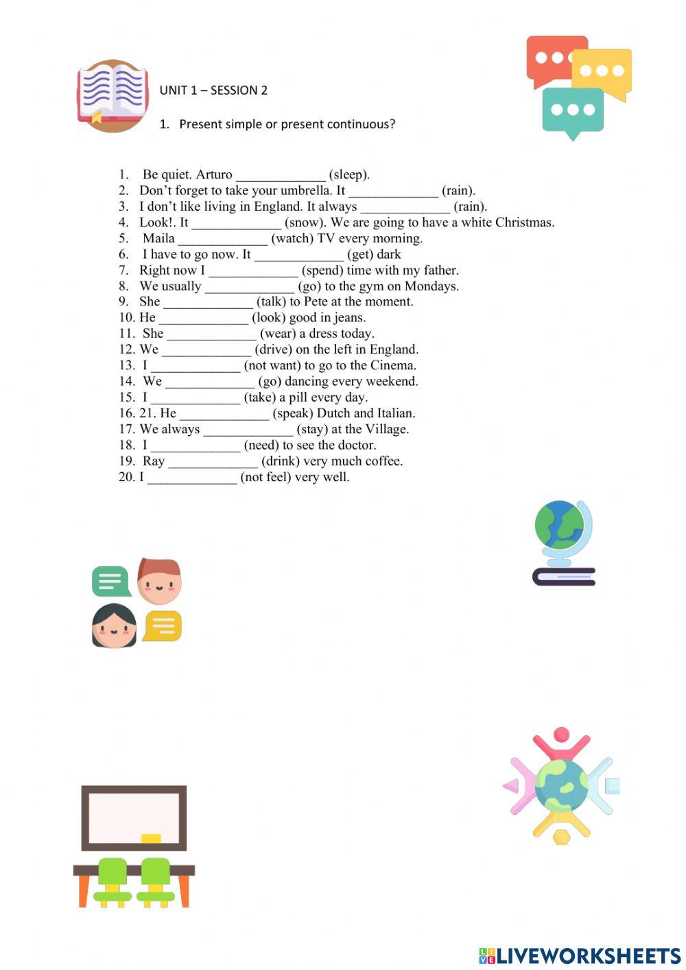 Simple vs. continuous