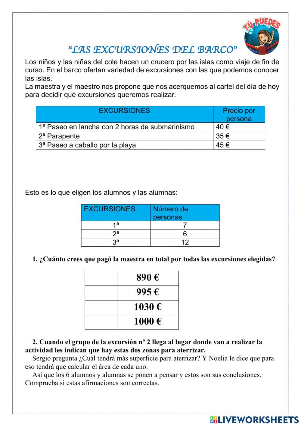 M-Las excursiones del barco