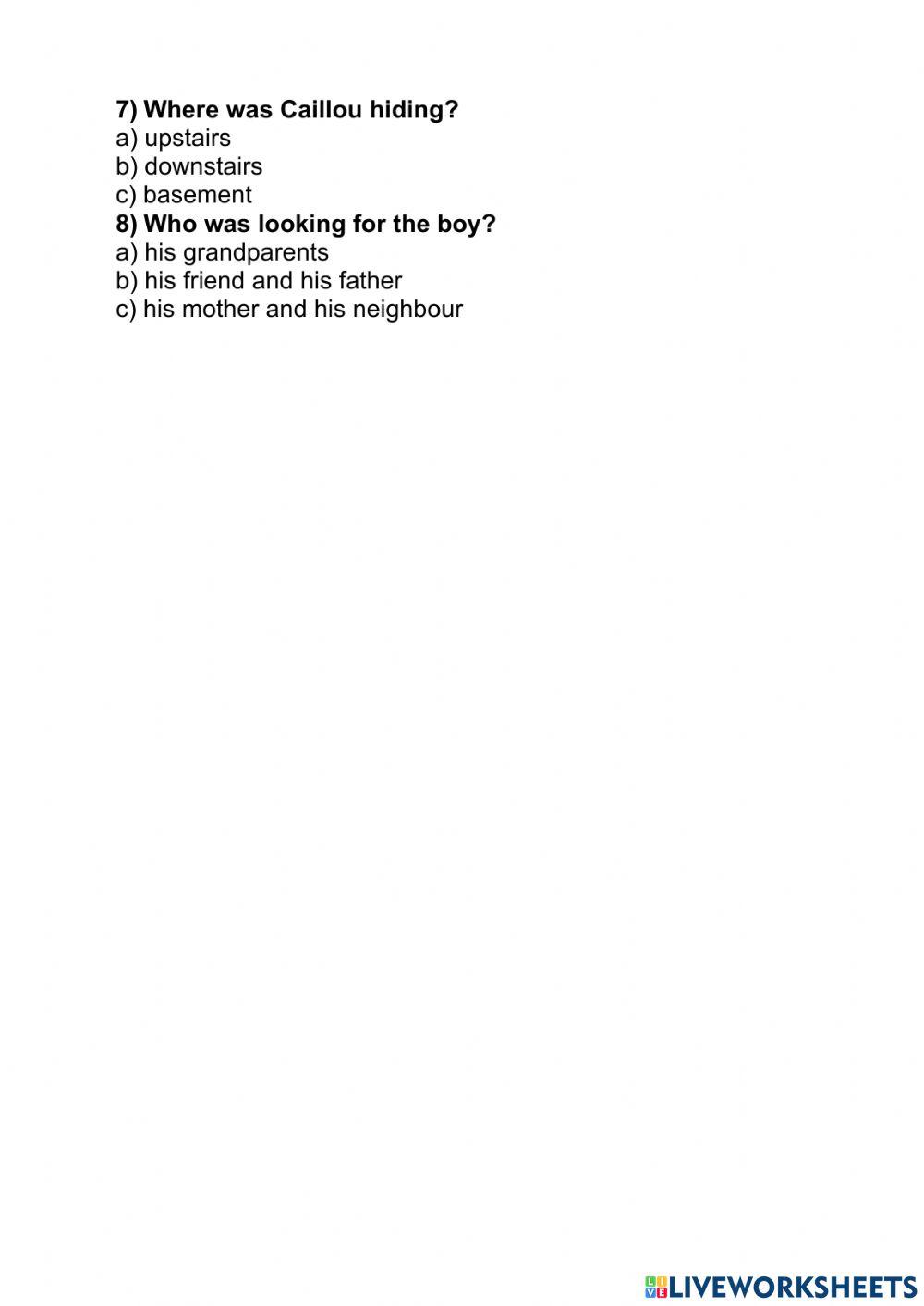 Caillou's  Not Afraid Anymore